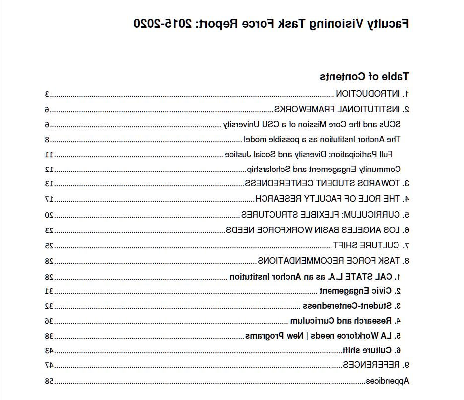 Cal State LA Vision Report
