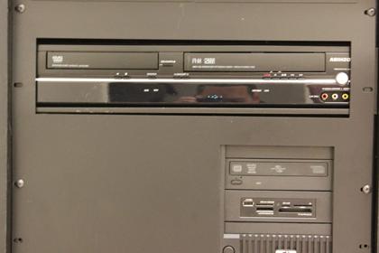 Toshiba DVD/VCR combo is a standard setup