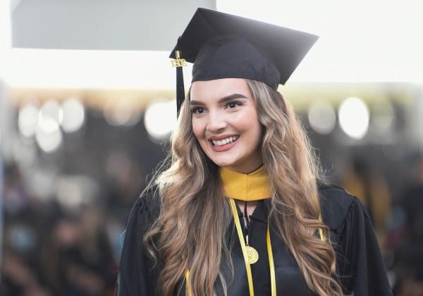 Cal State LA student at commencement