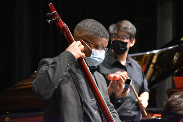 Two students playing in Jazz Combos